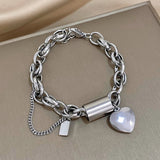 Dikke armband met harten | Goud