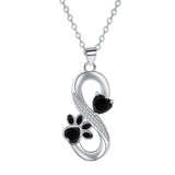 Hart en Oneindige Liefdespatroon Hanger met Poot