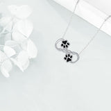 Halsketting met Hondenpoot Infinite Love met Zirkonia