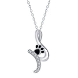 Halsband met hondenpoot hanger 'Loyale Vriend'