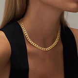 Dikke Cubaanse Schakelketting | Goud