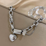 Dikke armband met harten | Goud