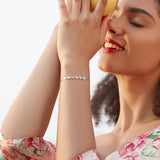 Verstelbare zilveren armband met hondenpootafdruk
