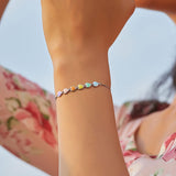 Verstelbare zilveren armband met hondenpootafdruk