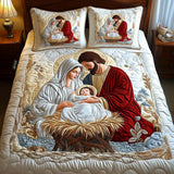 3-delig gestoffeerd beddengoed - Kerstman Magie