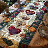 Gequilted Tafelkleed - Hartjes in Bloei
