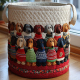 Dachshund Parade | Handgemaakte Wasmand