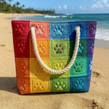 Handgemaakte Strandtas | Voetafdruk Patch
