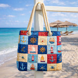 Handgemaakte Strandtas | Maritiem Patchwork