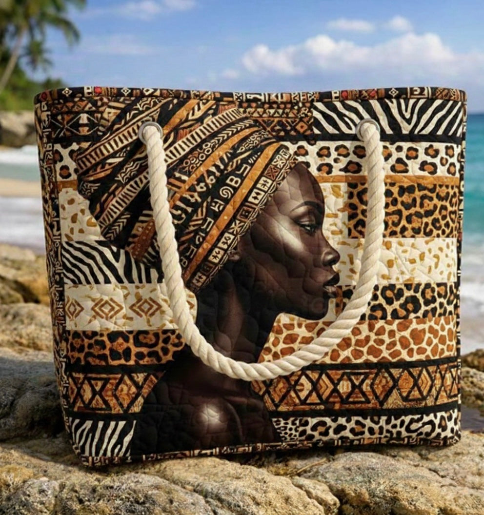 Handgemaakte Strandtas | Koningin van Melanina