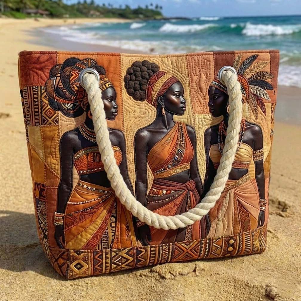 Handgemaakte Strandtas | Melanin Queens Glow