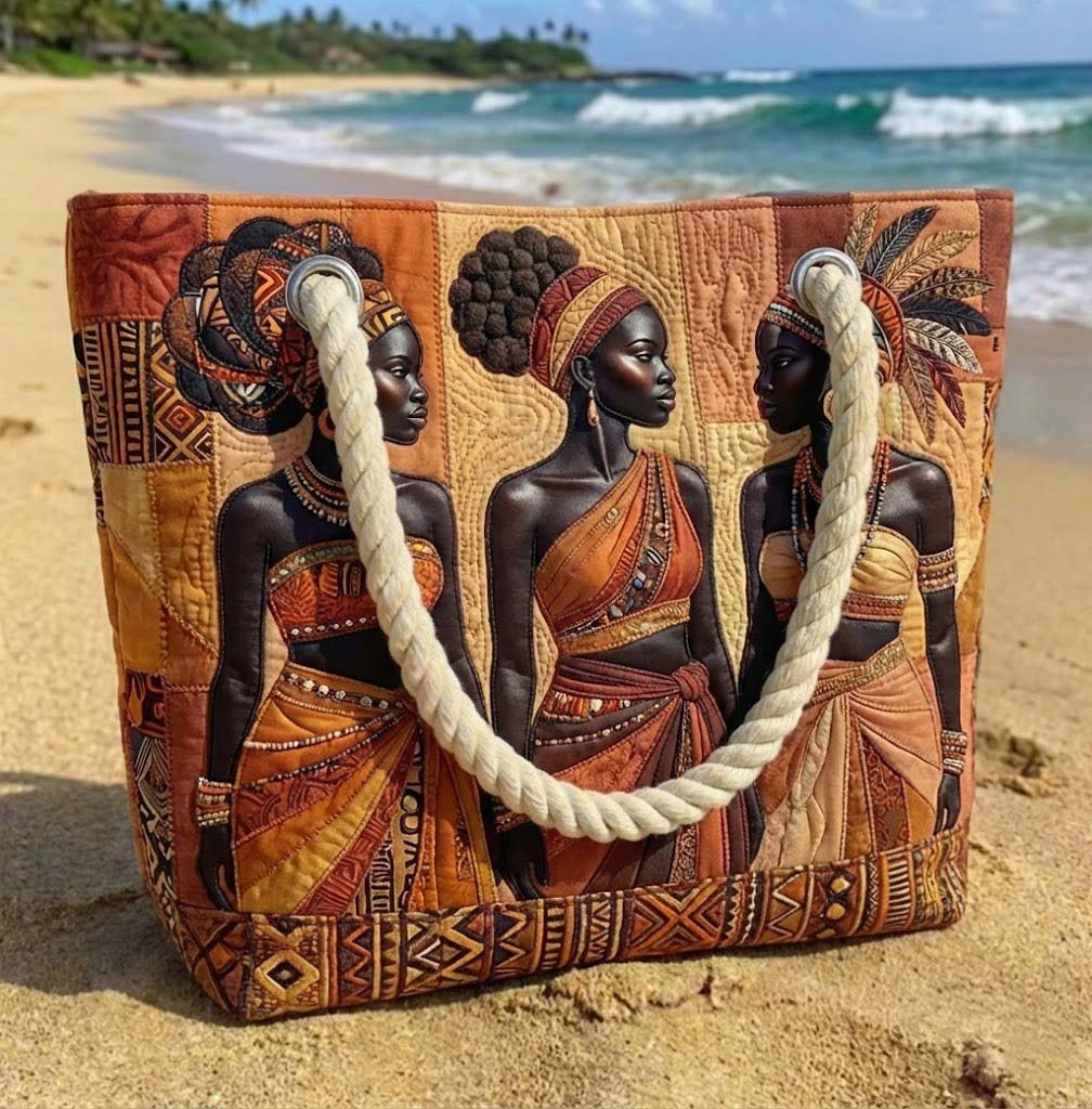 Handgemaakte Strandtas | Melanin Queens Glow