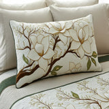 Gevoerde Kussenhoes - Magnolia Bloem