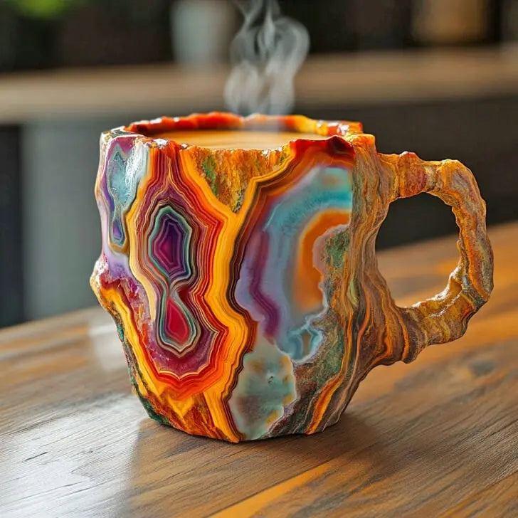 Minerale glazen kopjes voor koffie