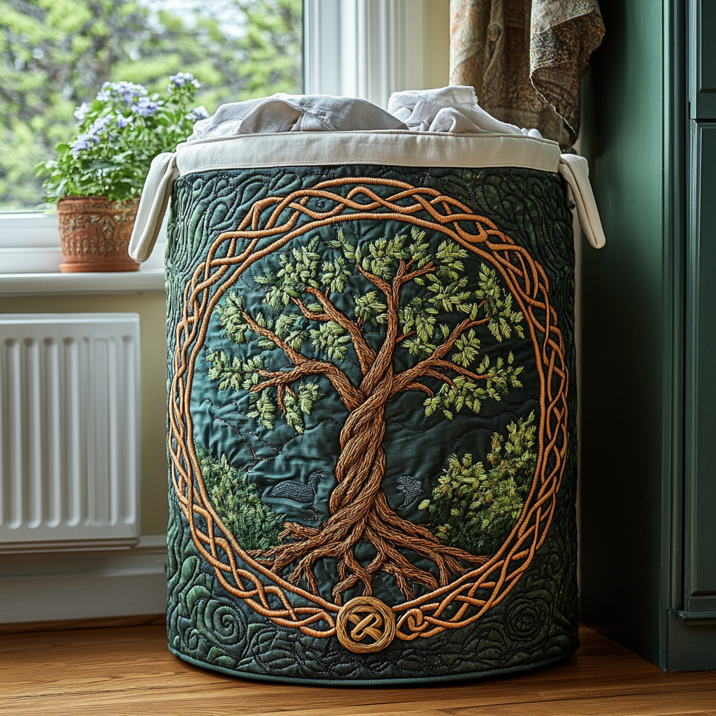 Levensboom | Handgemaakte Wasmand