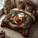 3-delige gewatteerde bedset - Magie van de Kerstman