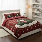 3-delige gewatteerde bedset - Werkplaats van de Kerstman