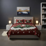 3-delige gewatteerde bedset - Werkplaats van de Kerstman