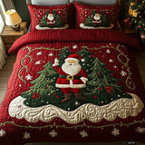 3-delige gewatteerde bedset - Werkplaats van de Kerstman