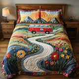 3-delig Gewatteerd Beddegoed - Vintage Reis