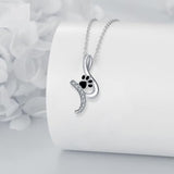 Halsband met hondenpoot hanger 'Loyale Vriend'