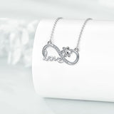 Kraag van Oneindig Zilver voor Harige Vrienden Forever Connected