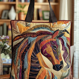 Handgemaakte Tas “Paard in Multicolor Mozaïek”