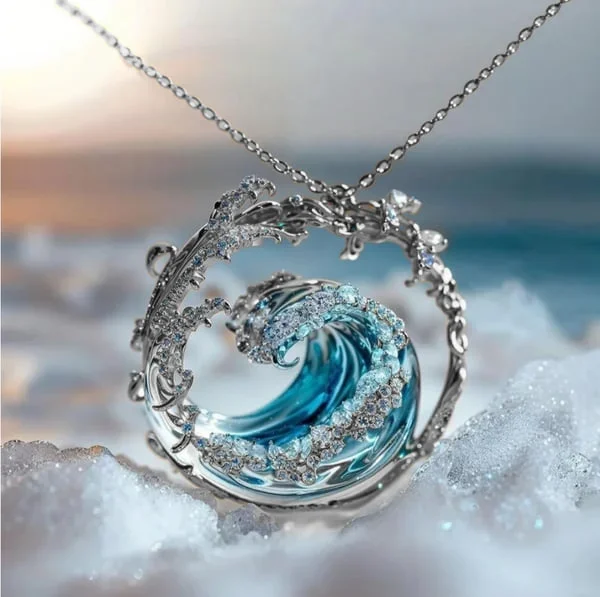 Oceaanhalsketting in Goud en Zilver